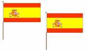 Håndholdt flag Spanien m/COA 15x22,5cm